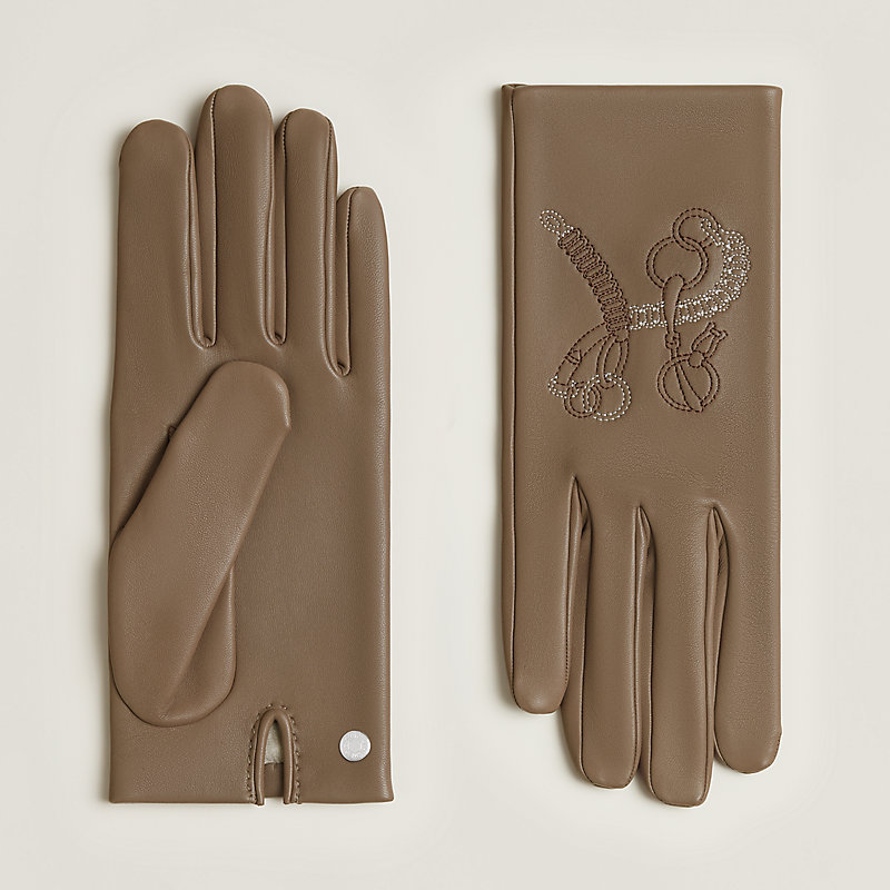 エルメス グローブ エトゥープ 6.5 dechaine-gloves--262070G 36-